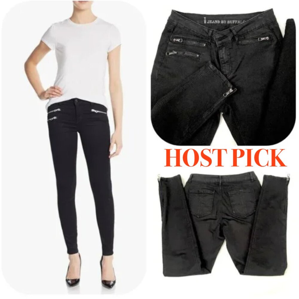 I jeans by Buffalo Ankle Grazer Stretchy Cotton Black jeans 27